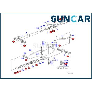 Excavator Arm Seal Kit 707-99-57260 PC228UU-1 Komatsu Repair Kit Hydraulic