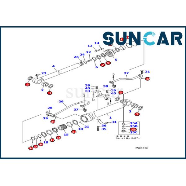 Excavator Arm Seal Kit 707-99-57260 PC228UU-1 Komatsu Repair Kit Hydraulic