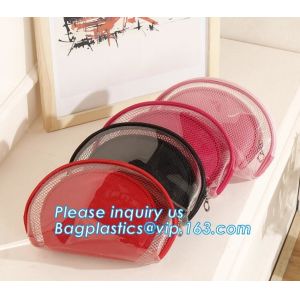 Girl Glitter PVC Fashion Cosmetic Bag, portable travel makeup bag cases bulk