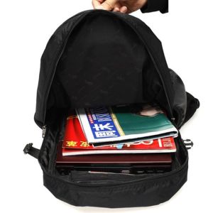 Black Nylon Backpack Bags School Fashion Backpacks for Laptop