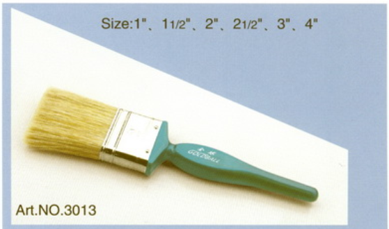 Plastic handle pure natural bristle Chinese bristle synthetic mix paint brush No.3013