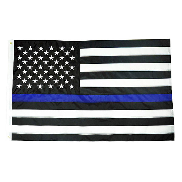 Buy 90x150cm Custom Polyester Flag National America Blue Line Flags at wholesale prices
