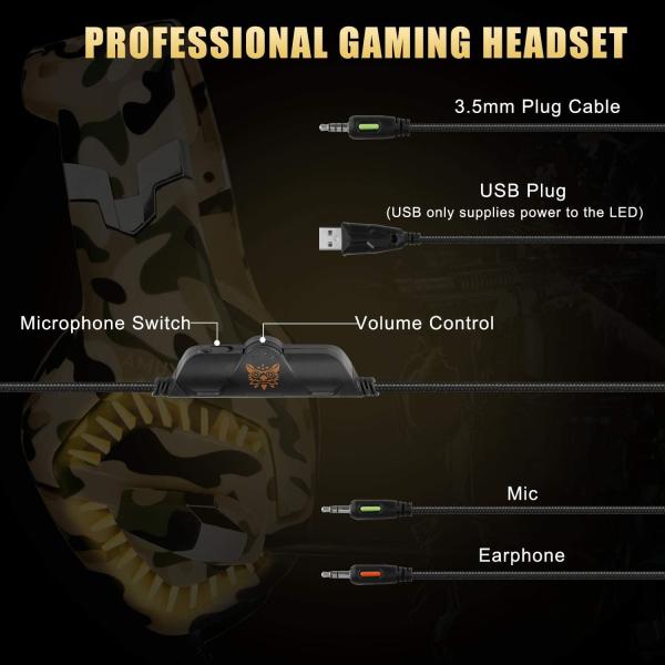 ONIKUMA K2 Camo Gaming Headphones