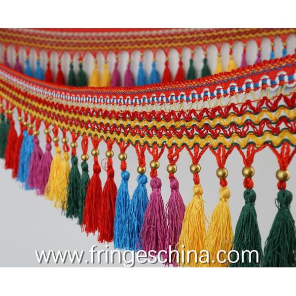 Handmade fashionable chain beads lace tassels fringes for curtain/sofa/pillow/stage decoration