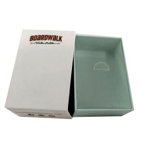 Cardboard Paper Drawer Box Custom Printed With Transparent Tray Insert