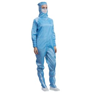 Antistatic Dust Free Clean Room Garments Hooded ESD Jumpsuit Coverall