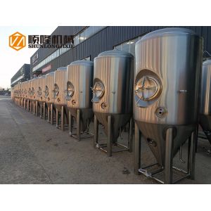 600 L Bright Polished Beer Fermentation Tanks , Large Conical Fermenter