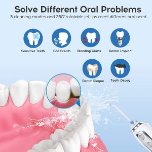 Rechargeable Water Jet Flosser For Braces / Bridges / Implants Care