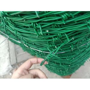 16 Gauge Pvc Coated Barbed Wire For Military Defence