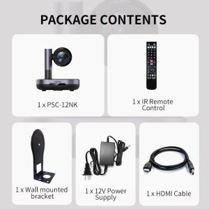 Video Conference System DAIPU PSC-12NK 4k HD Optical Zoom 3G-SDI NDI PTZ HD-MI