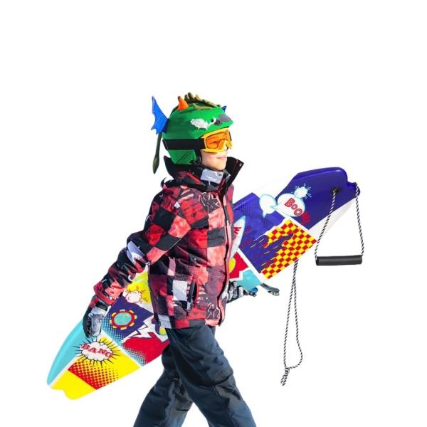 Season Winter Snow Pulling Snow Board Durable Plastic Single Snow Sled for Kids'