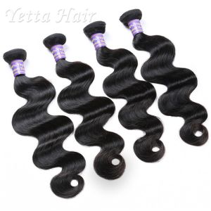 Color 1B Natural Cambodian Virgin Hair Body Wave No Shedding No Tangle