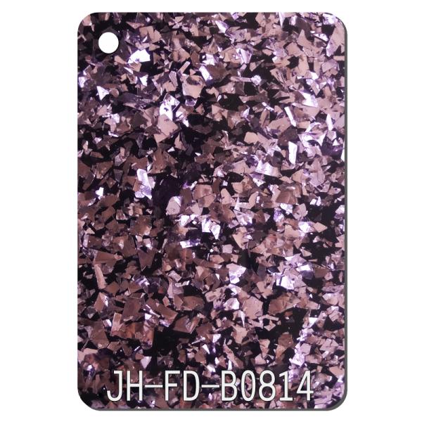 Irregular Black Bottom Large Glitter Acrylic Sheet 3-15mm 4 × 8 Single Side