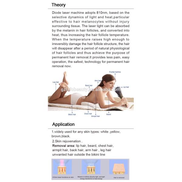 Portable CE approved 808nm laser medical machine diode hair removal laser machine price