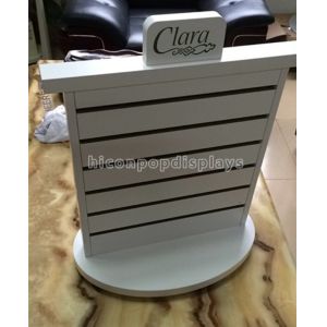 Wood Slatwall Display Stands Custom Design Counter Top Slatwall Fixture