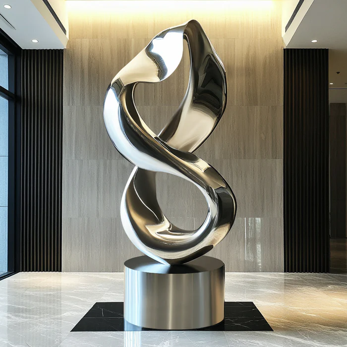 Contemporary Indoor/Outdoor Decoration Stainless Steel Infinity Loop Sculpture