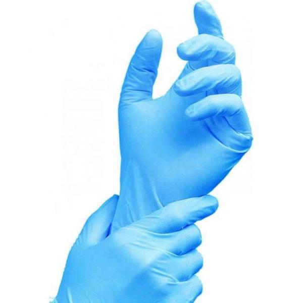 Buy Disposable Waterproof Nitrile Gloves Blue Coated Clean Powder Free at wholesale prices