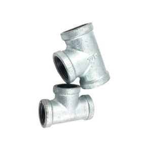 3/4 Inch Plumbing Union Fitting GI Equal Tee Beaded Type