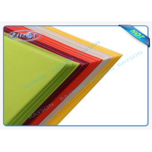 Black / Red Vinyl Non Woven Tablecloth Textiles Disposable Table Covers