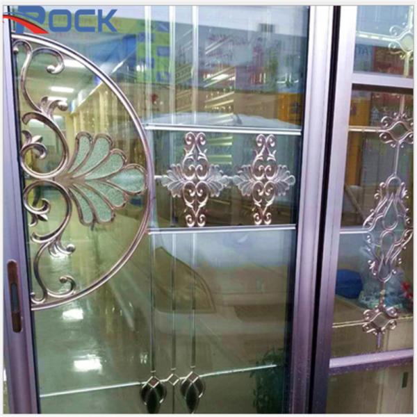 Shining Surface PVC Window Georgian Bar Decorative Flowers