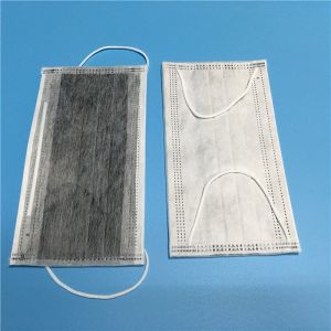 Latex Free Cleanroom Consumables Non Woven Carbon Face Mask 4 PLY Earloop