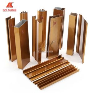 Gold Electrophoresis Extruded Aluminum Profiles T3 PVDF Finish
