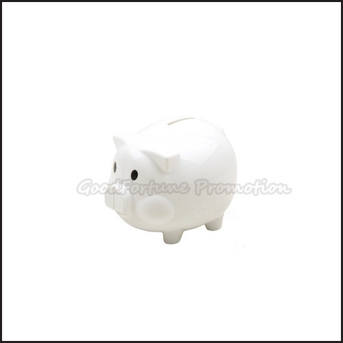 Hot Sale promotional white lovely piggy bank coin case money box savings bank