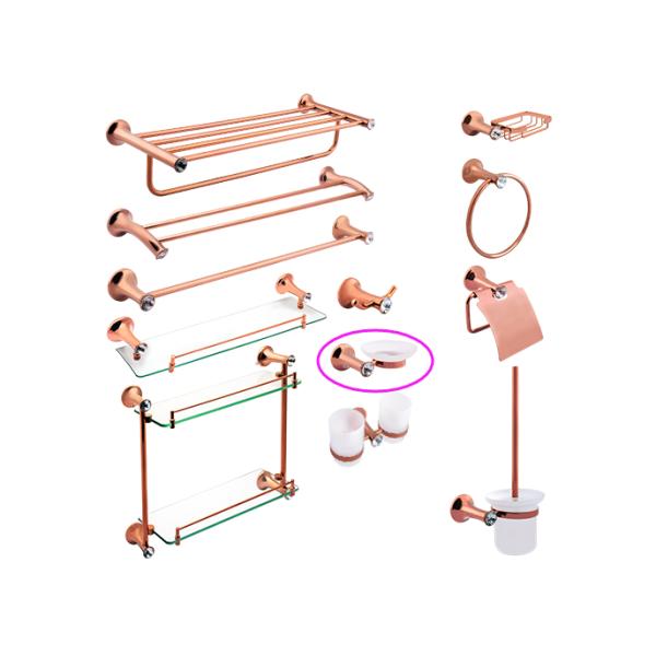 Classic Design Wall mounted Bathroom Accessories Soap Holder Zinc Alloy and Crystal