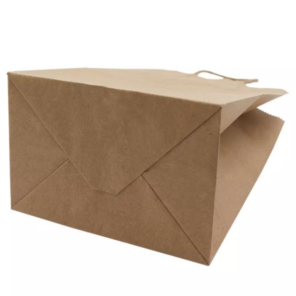 Heat Seal Takeaway Printed Paper Carrier Bags Matt Lamination Recyclable