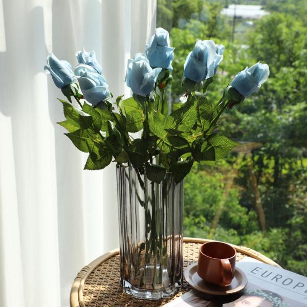 Simulated Rose Texture Moisturizing Rose Bud Simulated Flower Home Decoration Wedding Handheld Flower Fake Flower Cross border Wholesale