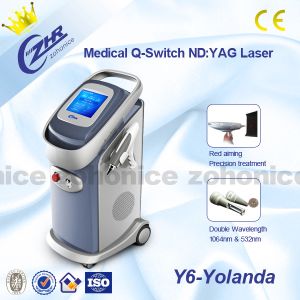 1064nm 532nm Nd Yag Laser Tattoo Removal Machine Dermatology