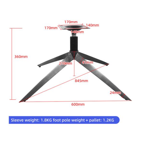 Titanium Plated Office Chair Base Replacement Five Star Metal Swivel Chair Base