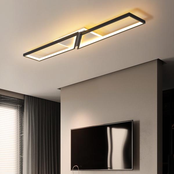 LED Office Ceiling Lamp Rectangular Modern Minimalist Meeting Living Room Strip Spot Lights(WH-MA-222)