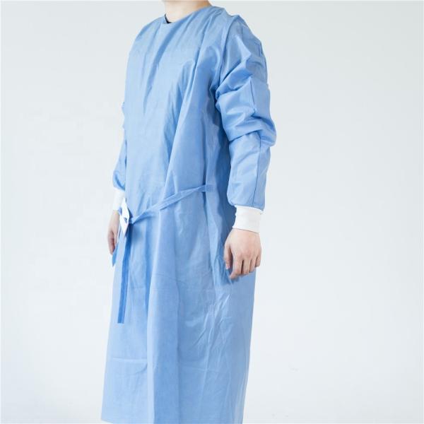 Buy Breathable 40gsm PP CPE SMS Disposable Exam Gowns at wholesale prices