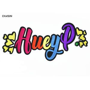 Vivid Clear Clothing Embroidery Patches High Density Thread Edge Smooth