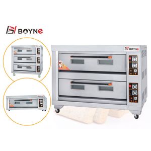 Kitchen Double Layer Six Trays Gas Baking Oven Stainless Steel