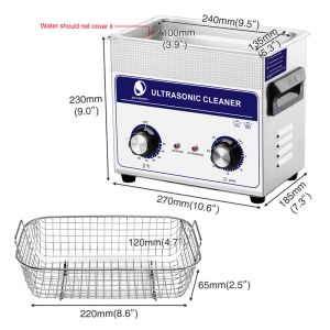3L Degas Sweep Eyeglasses Ultrasonic Cleaner Digital Timer Jewelry Ultrasonic