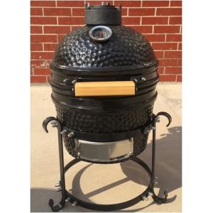 12" CERAMIC BBQ GRILL KAMADO/ Black, Red, Green/ Stainless Cart or Iron Cart