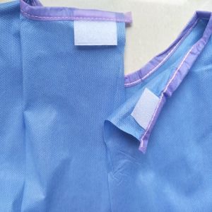 Knitted Cuff Disposable Surgical Gown Used For Personal Protection