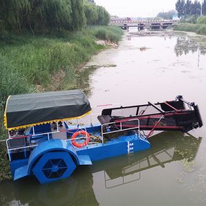 Semi Automatic Aquatic Weed Harvester Trash Skimmer 24kw