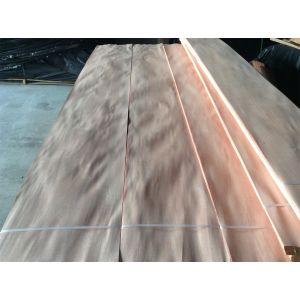 Sliced African Okoume Wood Veneer Sheet Crown/Quarter Cut