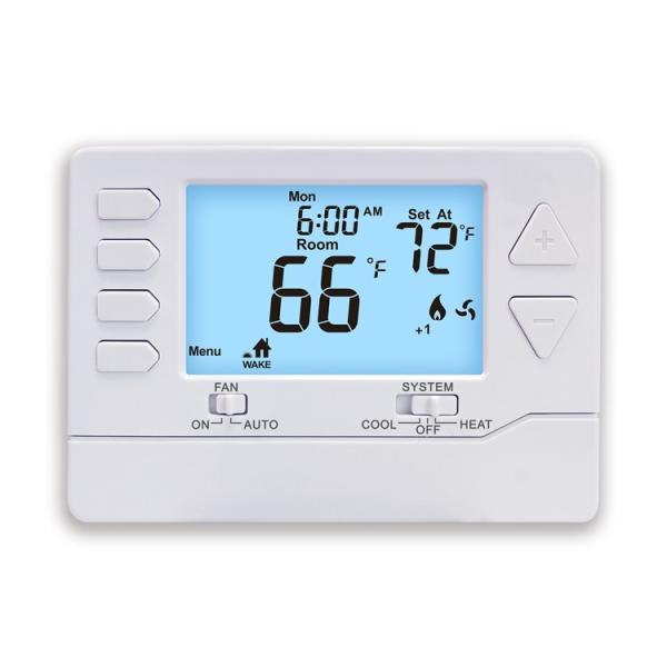Buy OEM 24V Electronic Room Thermostat With Sky Blue Backlight at wholesale prices