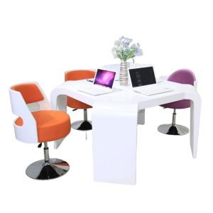 ODM Modern Triangle Office Desk and Chair Combination Small Showroom Conference Table