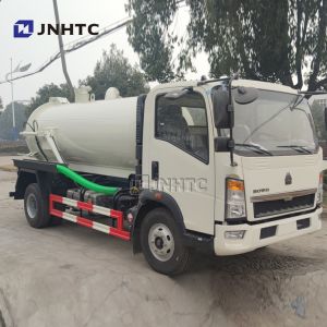 Sinotruk HOWO 4X2 Sewage Suction Truck Euro 3 Rhd LHD 5000 Liters