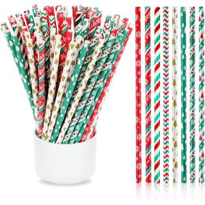 7.75" SGS Biodegradable Striped Straws