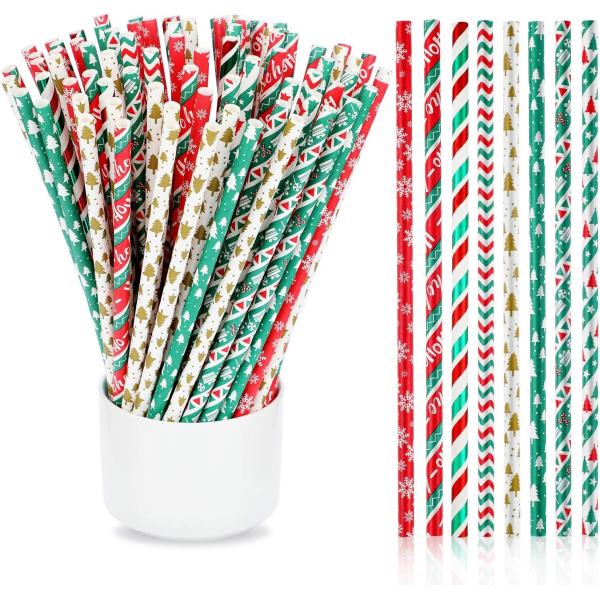 Buy 7.75" SGS Biodegradable Striped Straws at wholesale prices
