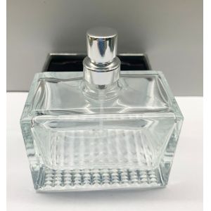rectangle 50ml Surlyn Empty Perfume Bottle Glass Sprayer Bottle Transparent