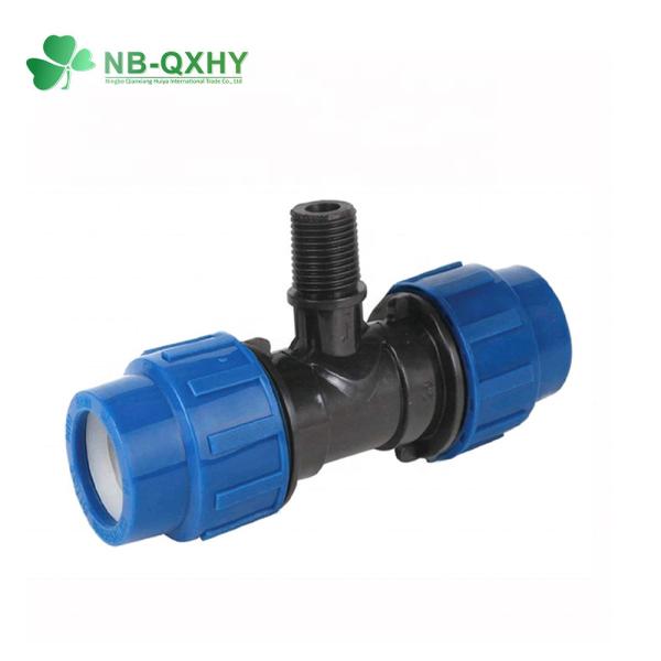 Buy Complete Size PP Compression Fitting Male Tee for Agricultural Irrigation Pipe Systems at wholesale prices