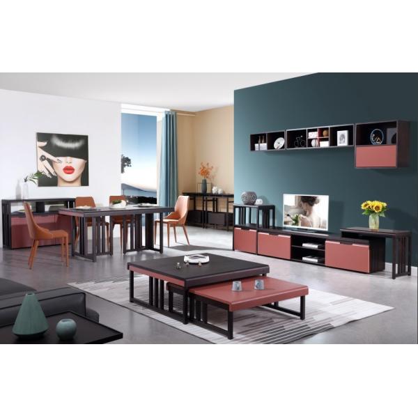 Home Modern Wood Full Dining Table And 6 Chairs Wooden Dining Room Set Luxury