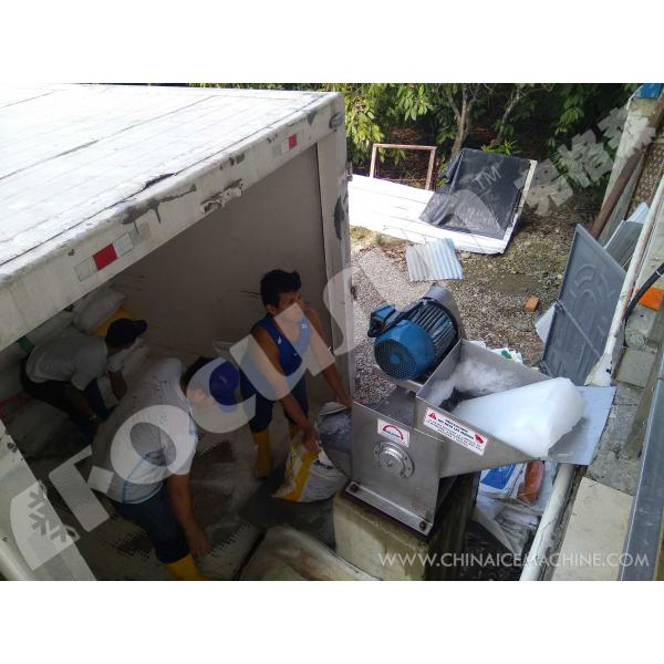 Blue NIZA Paint 90KW Industrial Block Ice Maker Machine CE Certificate